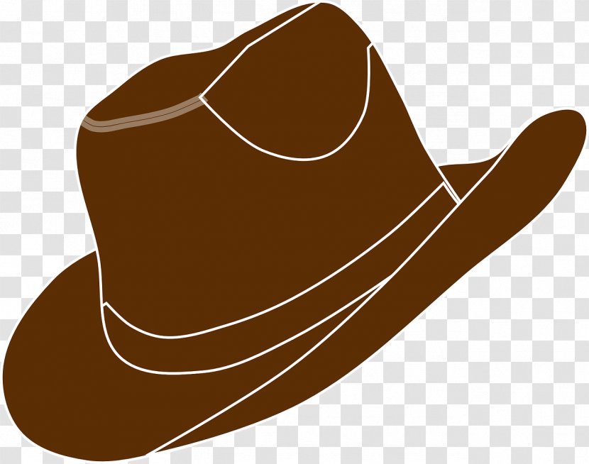 Brown Cowboy Hat Clip Art - Crayon - Hats Transparent PNG