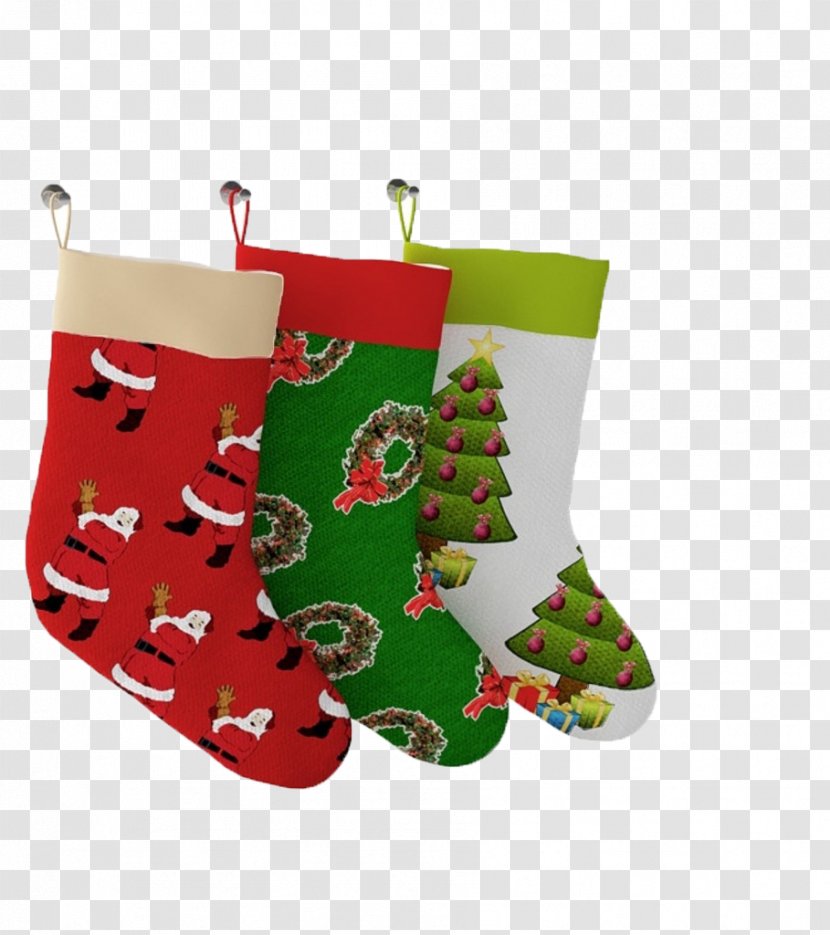 Santa Claus Christmas Stocking Decoration Tree - Gift Transparent PNG