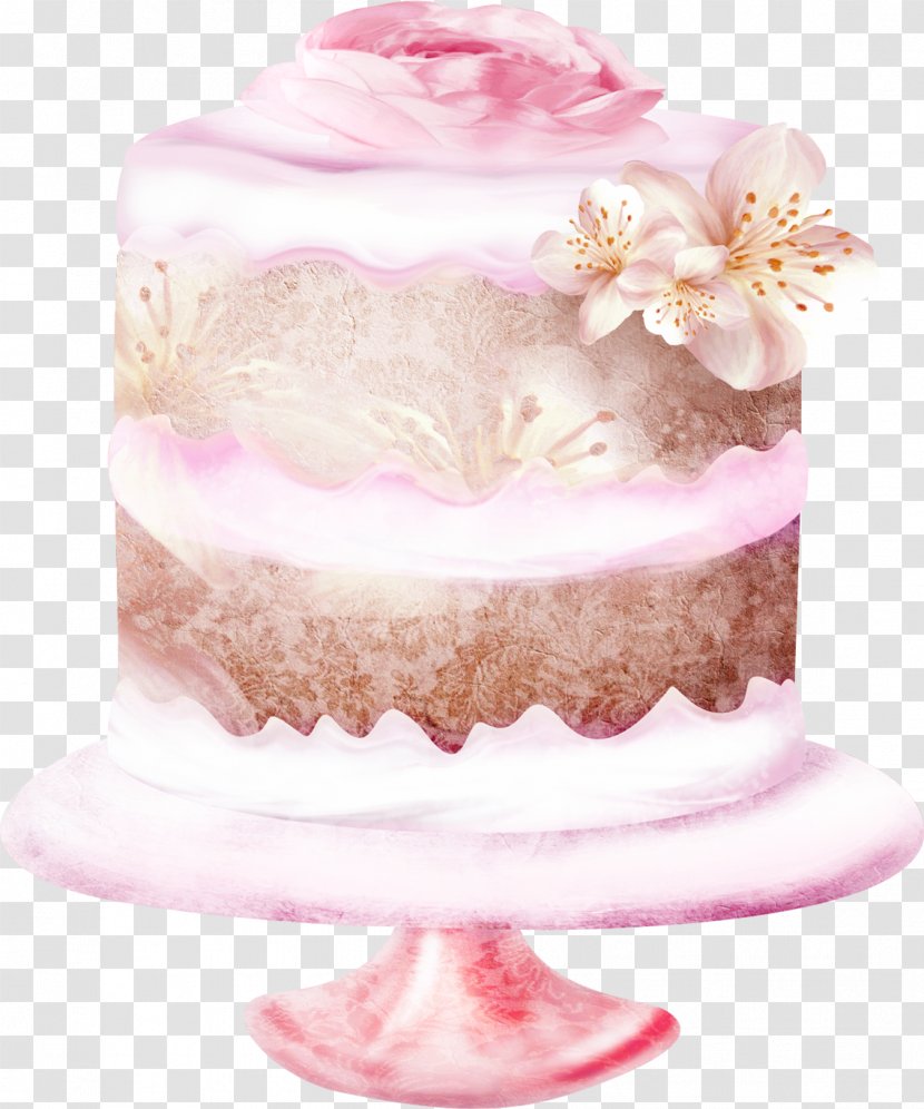 Wedding Cake Chocolate Bakery Cupcake Tart - Birthday - Pink Flowers Decorate Cakes Transparent PNG