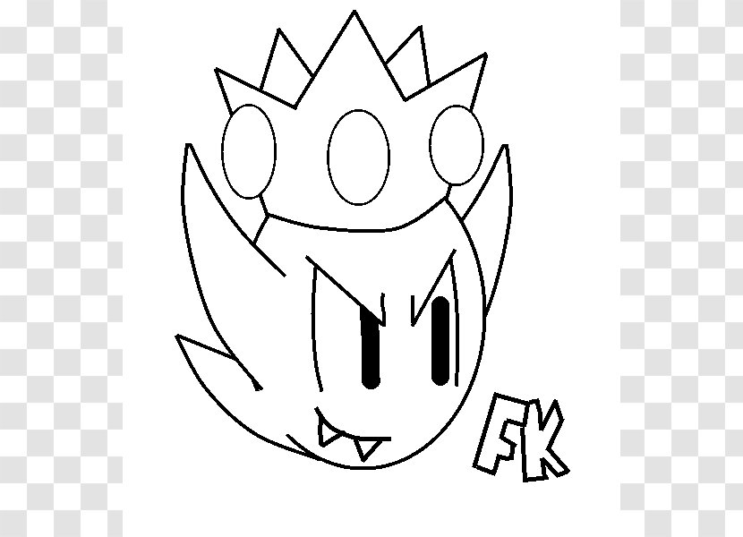 Mario Bros. Bowser Coloring Book Boos - Black And White - King Boo Pages Transparent PNG
