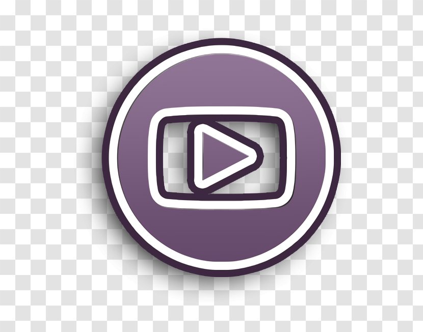 Youtube Icon Social Icons Rounded - Purple - Material Property Symbol Transparent PNG