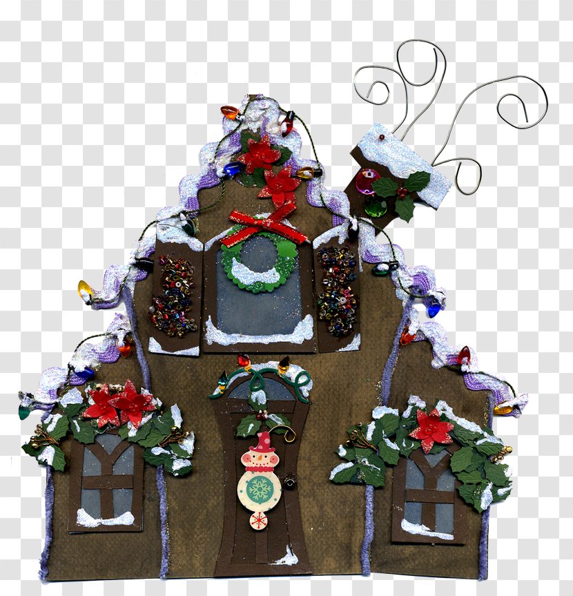 Gingerbread House Christmas Ornament Transparent PNG
