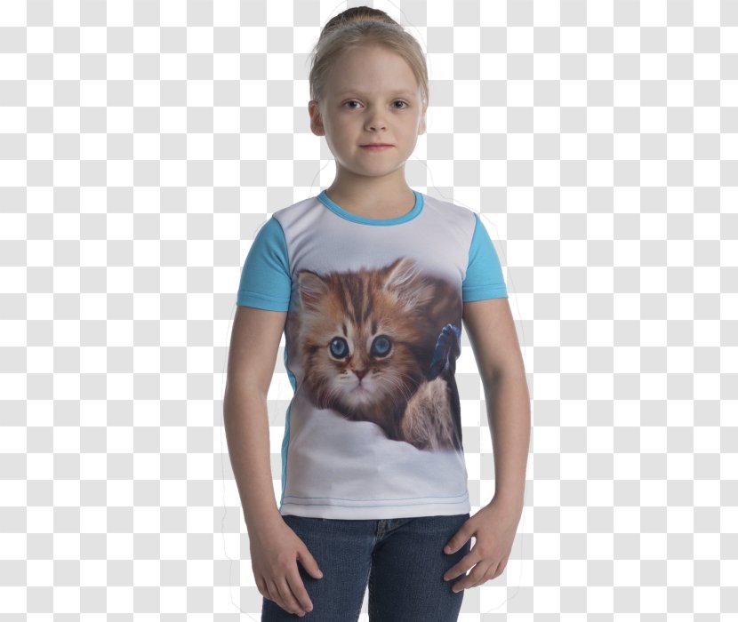 Kitten T-shirt Cat Shoulder Sleeve Transparent PNG