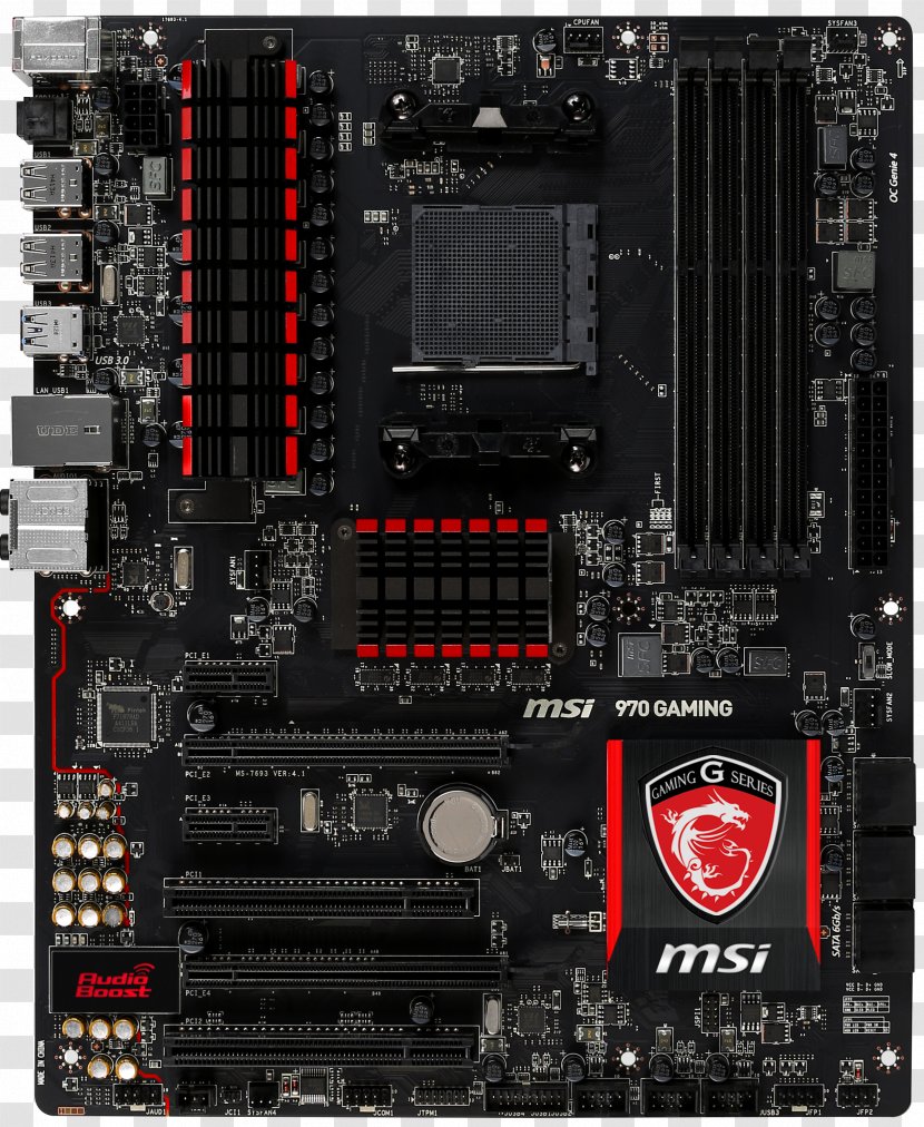 MSI 970 Gaming Motherboard Socket AM3+ Central Processing Unit - Am3 - Amd Fx Transparent PNG
