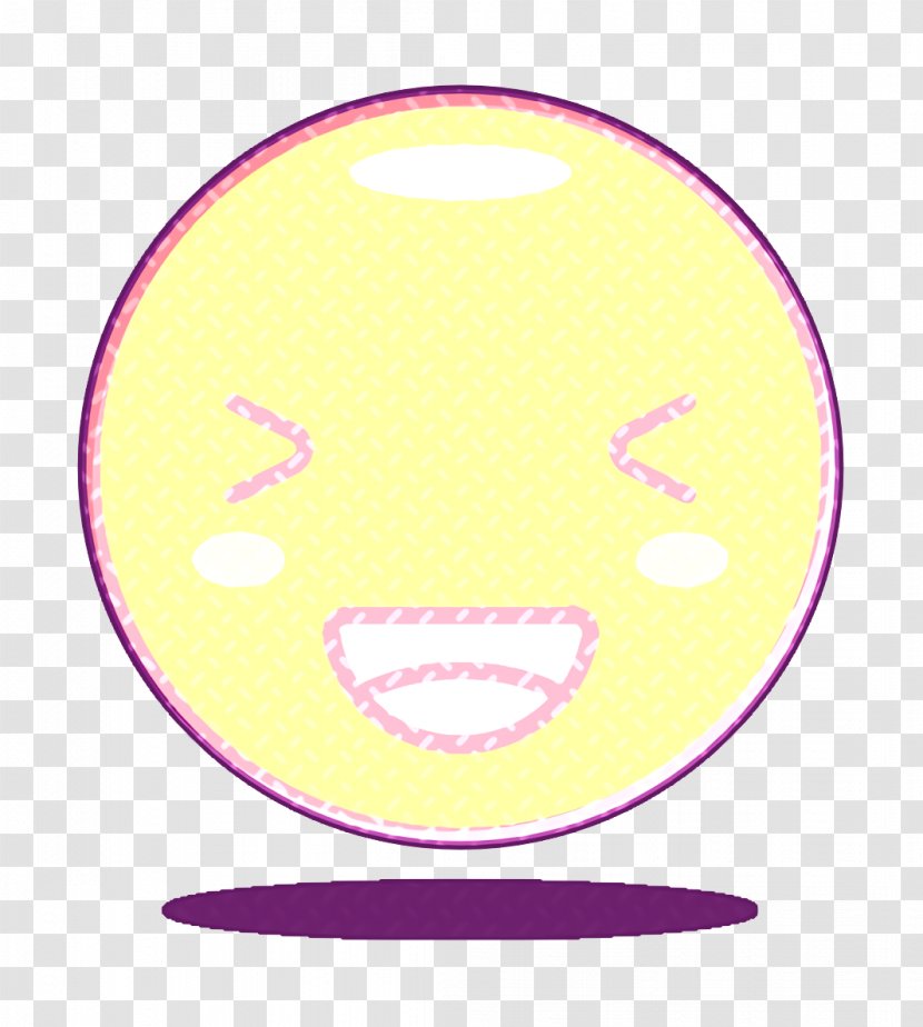 Face Icon Grinning Squinting - Magenta Emoticon Transparent PNG