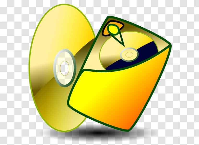 Compact Disc Disk Storage Vector Graphics Floppy DVD - Yellow Transparent PNG