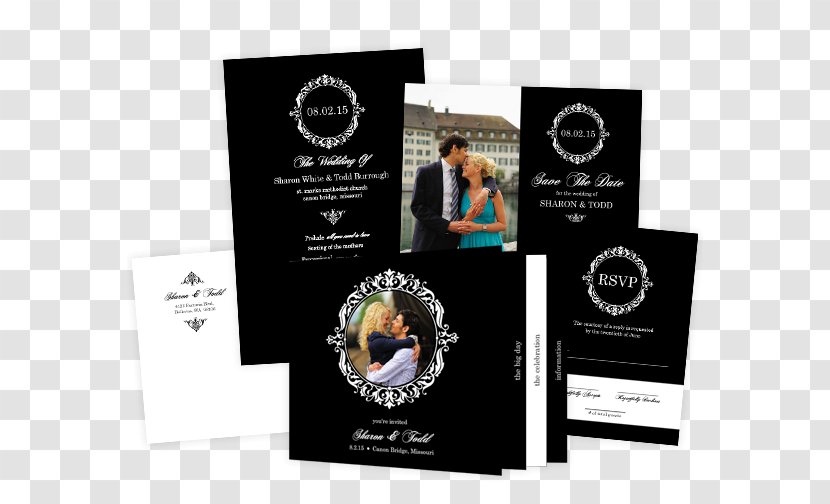 Wedding Invitation White Black - Centrepiece - Pastel Color Floral Themed Invitationrose Transparent PNG