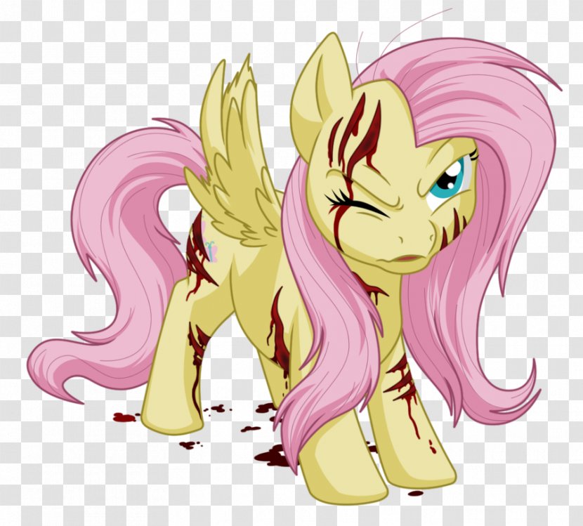 Pony Fluttershy Applejack Horse Winged Unicorn - Watercolor Transparent PNG