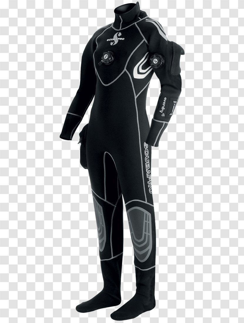 Dry Suit Wetsuit Underwater Diving Scubapro - Silhouette - Watercolor Transparent PNG