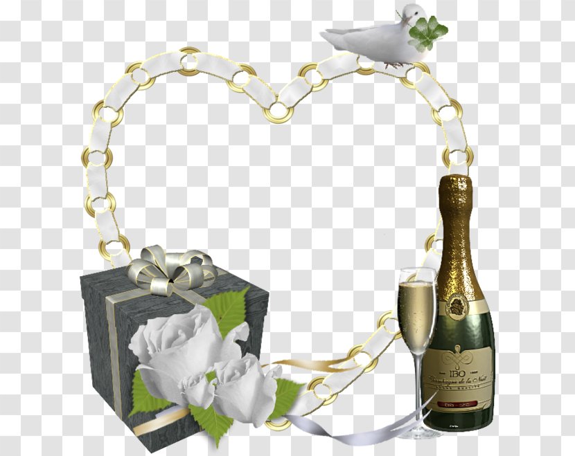 Champagne Wine Cup - Drawing - Love Photo Frame Chain Glass Gift Box Transparent PNG