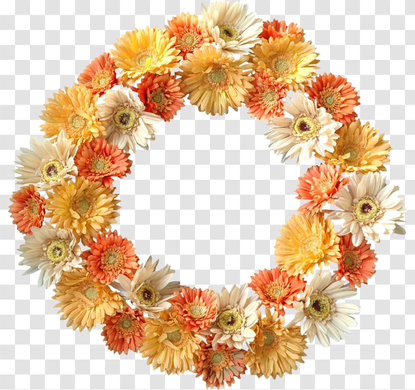 Floral Design Wreath Transvaal Daisy Cut Flowers - Flower Bouquet Transparent PNG