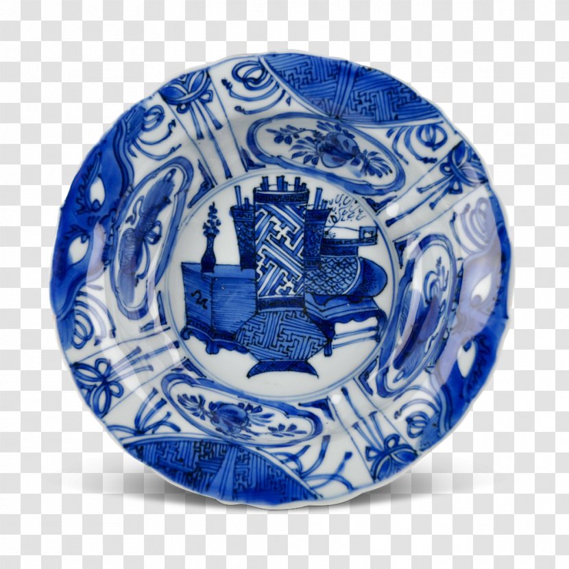 Plate Blue And White Pottery Cobalt Porcelain Transparent PNG