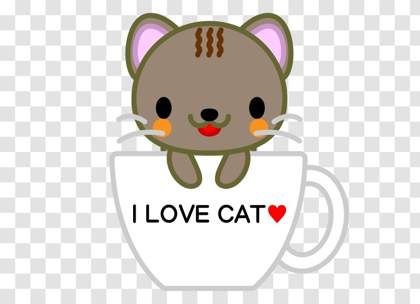 Coffee Cup Cat Cupcake - Bear Transparent PNG