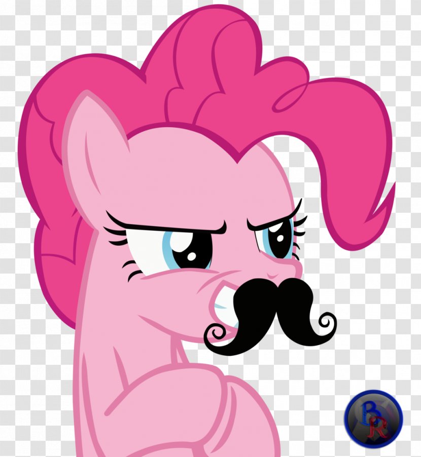 Pinkie Pie Spike Rarity Moustache - Silhouette Transparent PNG