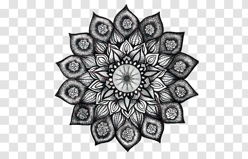 Henna Nelumbo Nucifera Flower Mehndi - Art - Hand Drawn Flowers Doodle Transparent PNG