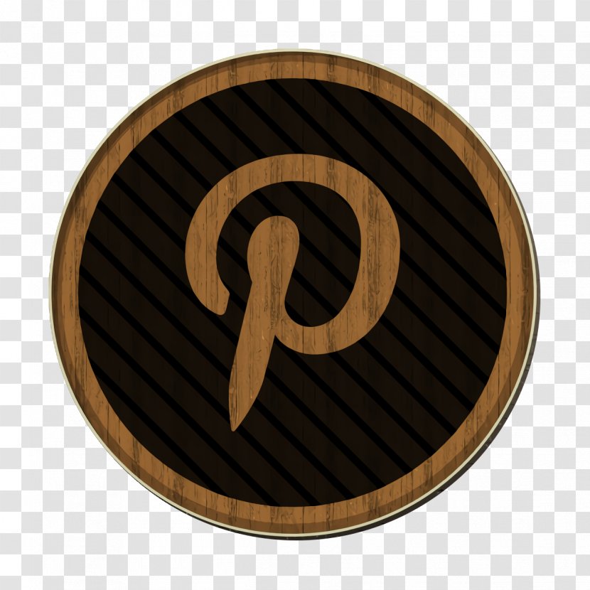 Media Icon Online Pinterest - Beige Logo Transparent PNG