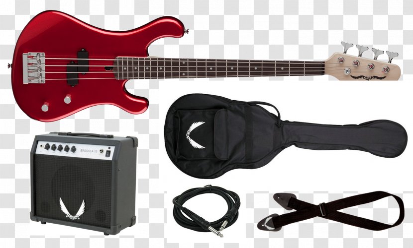 Bass Guitar Dean Guitars Musical Instruments - Heart - Red Podium Transparent PNG