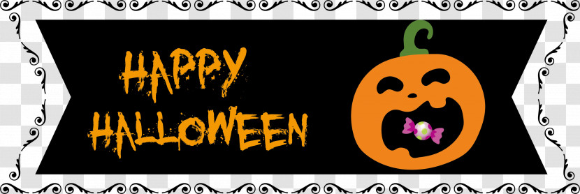 Happy Halloween Banner Transparent PNG