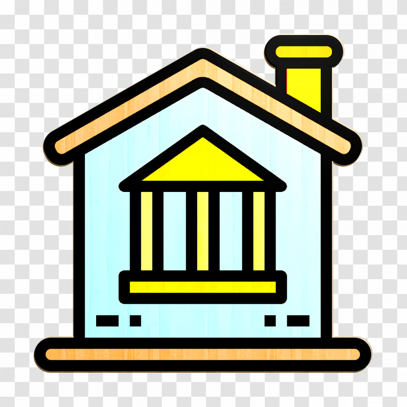 Bank Icon Home Icon Business And Finance Icon Transparent PNG