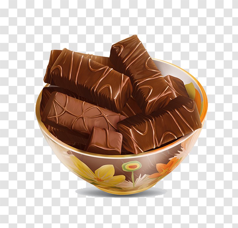 Fudge Chocolate Bar Biscotti Illustration - A Bowl Of Cookies Transparent PNG