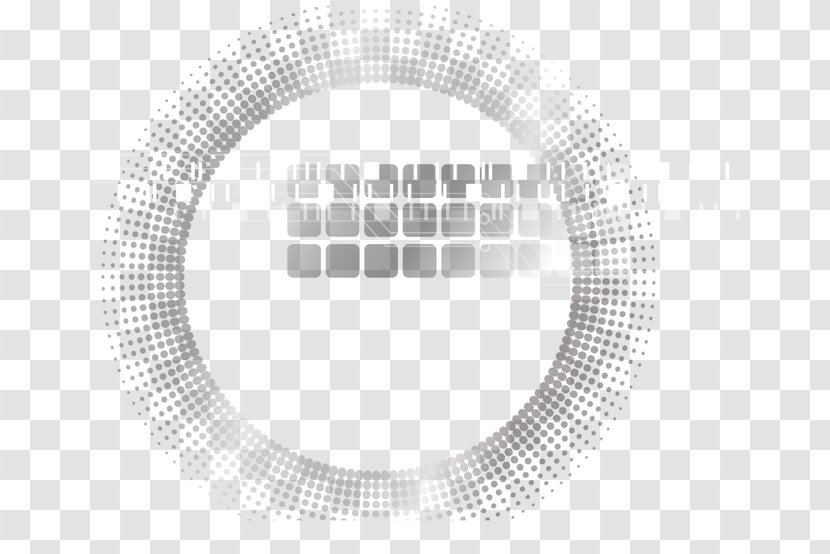 White Circle Graphic Design Brand - Digital Technology Geometric Transparent PNG