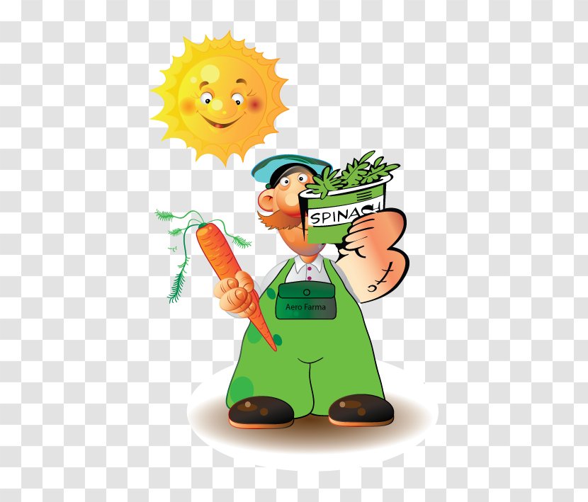 Farmer Cartoon Drawing - Finger - Green Farm Transparent PNG