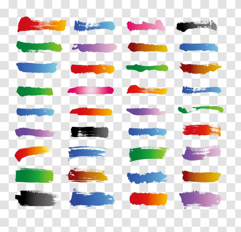 Painting Paintbrush - Vector Color Paint Brush Transparent PNG