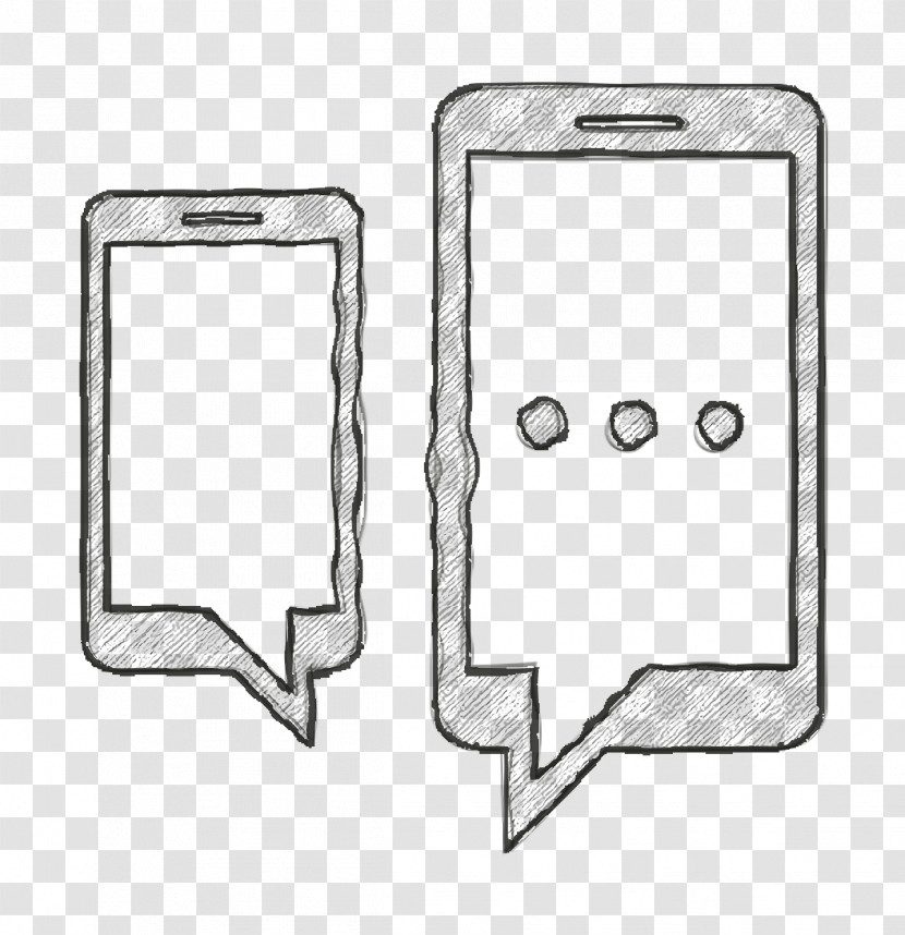 Chat Between Two Smartphones Icon Phone Icons Icon Tools And Utensils Icon Transparent PNG