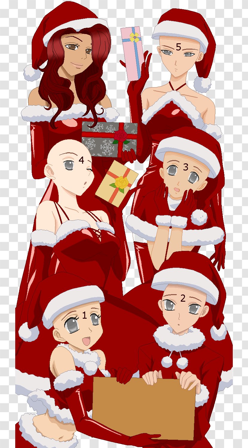 Santa Claus Christmas Decoration Illustration Clip Art Human Behavior - Closed Transparent PNG