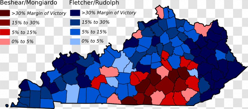 Kentucky Gubernatorial Election, 2007 2015 United States Presidential Election In Kentucky, 2016 2019 - Ernie Fletcher - Map Transparent PNG