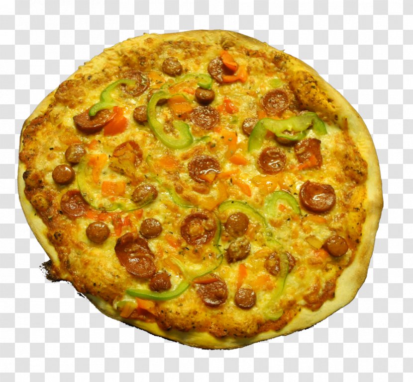 California-style Pizza Sicilian Vegetarian Cuisine Quiche - Take Away Transparent PNG