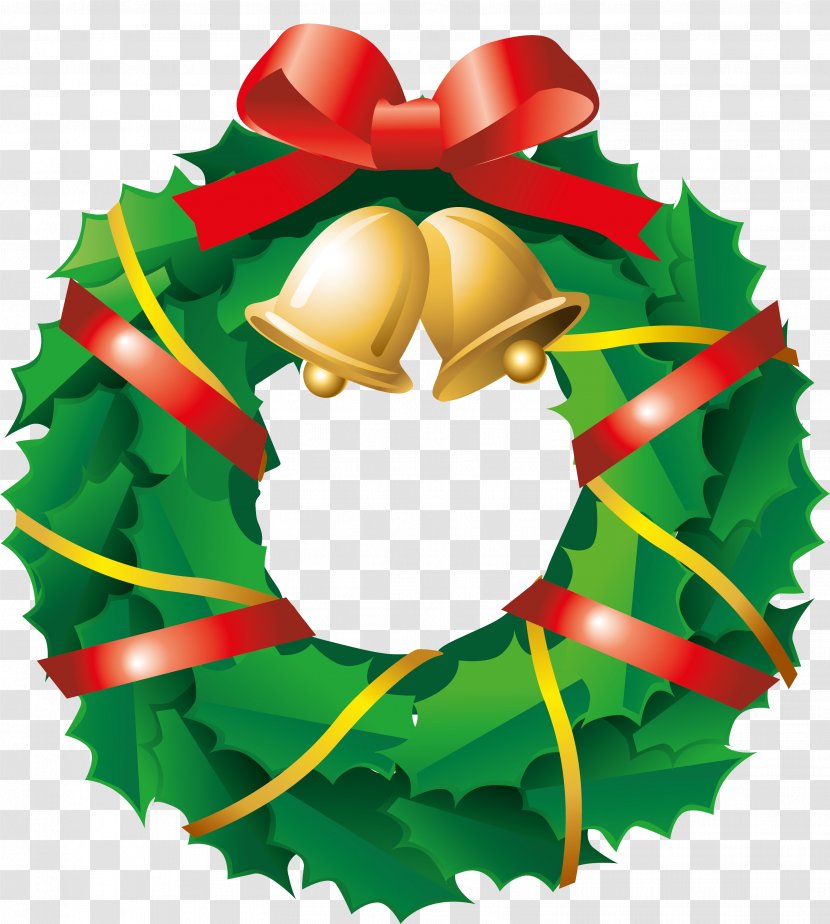 Santa Claus Christmas Day Image Decoration - Wreath Transparent PNG