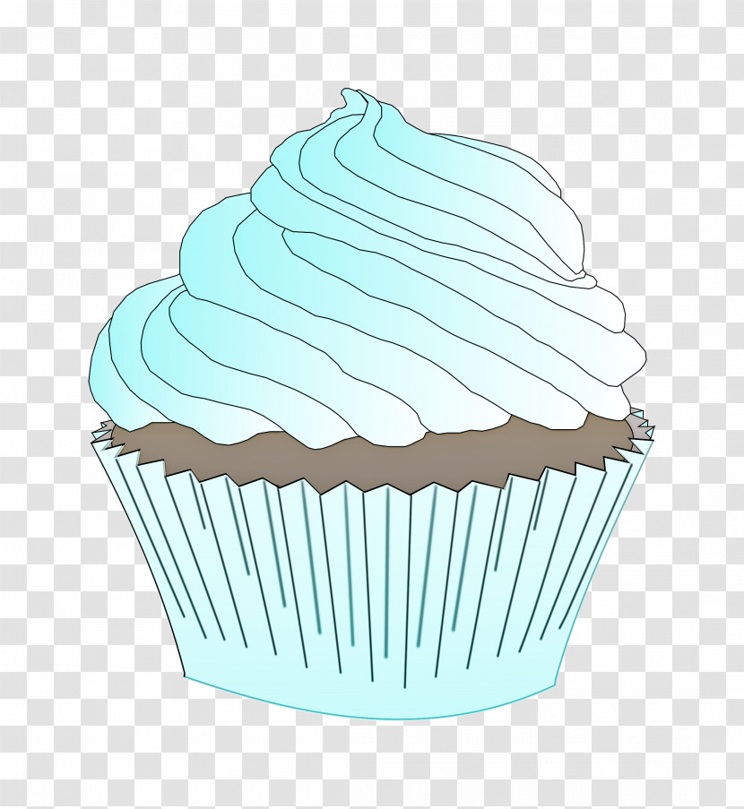 Cupcake Baking Cup White Buttercream Icing Transparent PNG