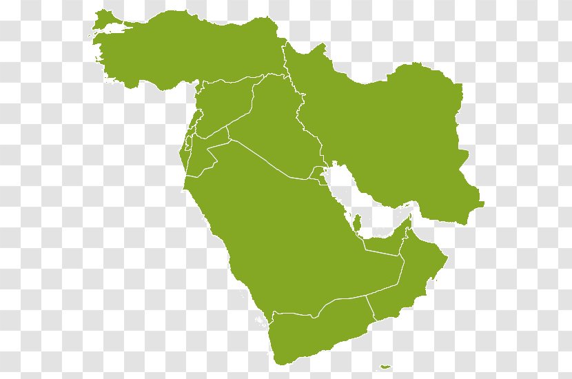 Middle East Mapa Polityczna Thematic Map - Grass Transparent PNG