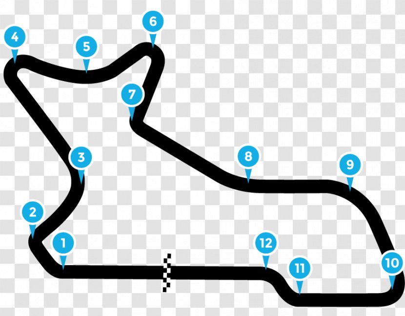 Morgan Park Raceway Australian Superbike Championship (ASBK) Round 5 Map Hidden Valley Race Track - Blue - Top View Transparent PNG