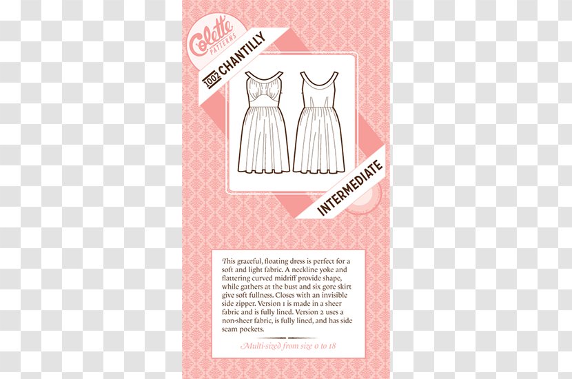 Paper Dress Art Chantilly Pattern - Pompon Transparent PNG