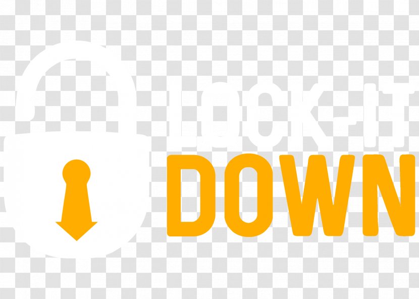 Logo Brand Product Design Font - Orange - Lock It Down Transparent PNG