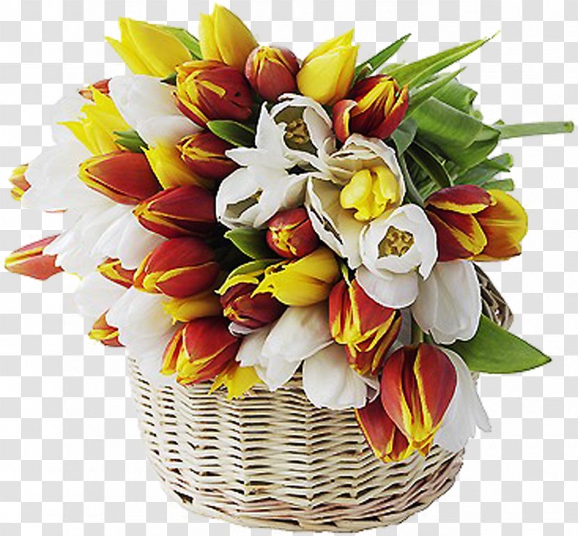 Flower Bouquet Cut Flowers Tulip - Gerbera Transparent PNG