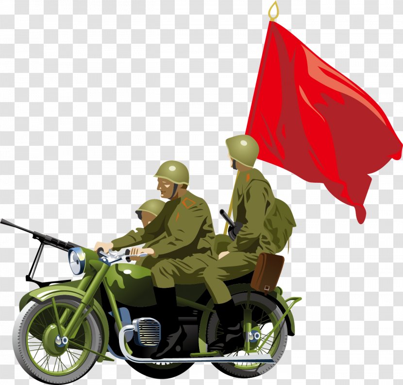 Soldier Royalty-free Army Illustration - Military Motorcycle Transparent PNG