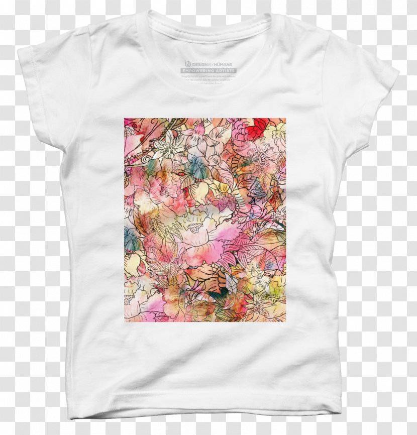 Watercolor Painting T-shirt Art Sketch - Summer - Floral Shirt Transparent PNG