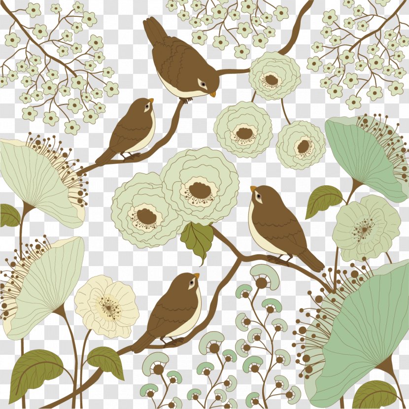 Floral Design Flower Clip Art - Twig - Bird Transparent PNG