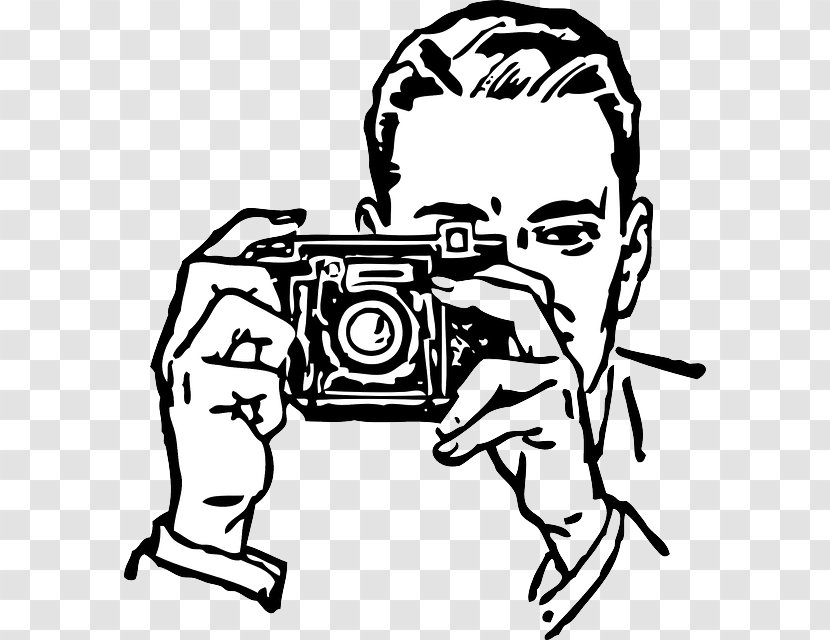 Photographic Film Camera Photography Clip Art - Monochrome - Old People Transparent PNG