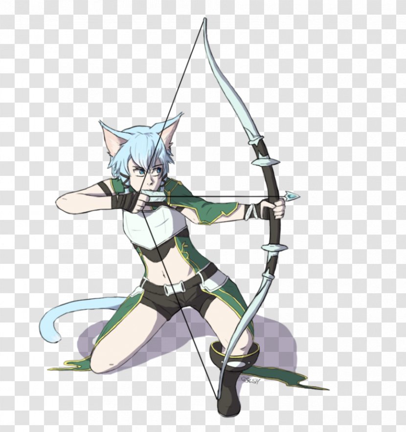 Sinon Sword Art Online: Hollow Fragment Realization Archery - Silhouette - Archer Transparent PNG