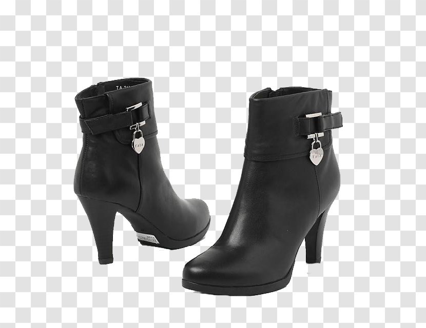 Boot Zipper Shoe - High Heeled Footwear - Black Boots Transparent PNG