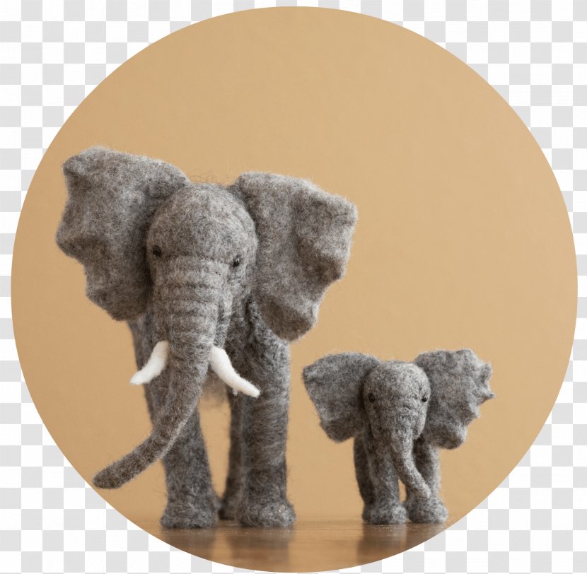 Felt Wool Sheep African Elephant - Indian - Baby Transparent PNG