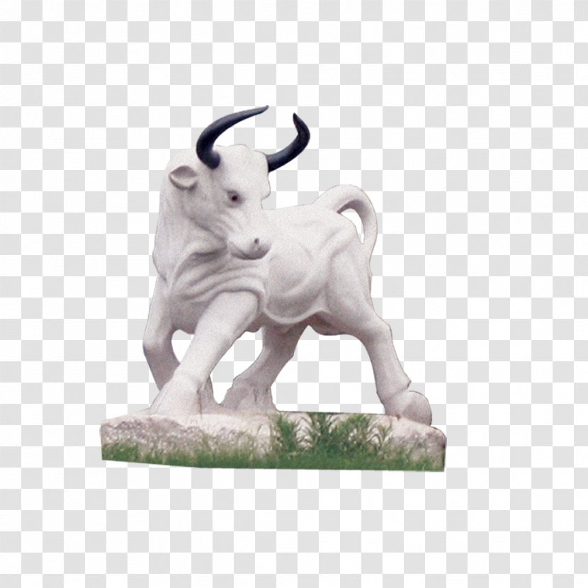 Goat Cattle Stone Sculpture - Grass Transparent PNG