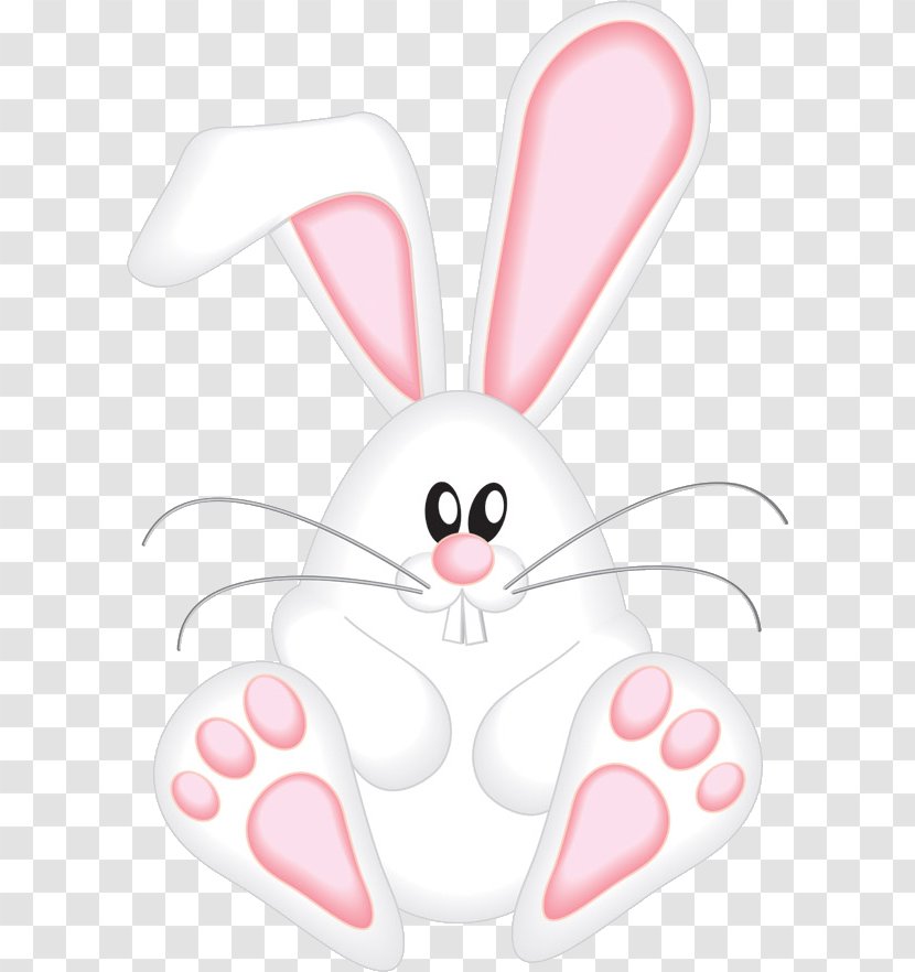 Easter Bunny European Rabbit Clip Art - Tree - Pattern With Bear And Footprints Shapes Transparent PNG