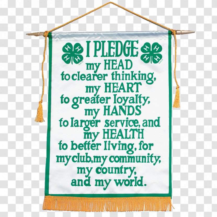 Pledge Of Allegiance 4-H Dust - Cleaning - Tassel Decorative Flags Transparent PNG