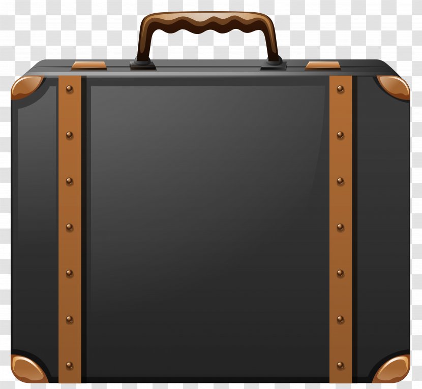 Suitcase Baggage Clip Art - Black And Brown Clipart Image Transparent PNG