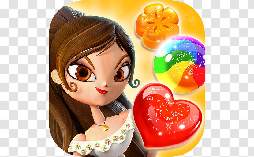 Sugar Smash: Book Of Life - Heart - Free Match 3 Games. Amazon Video Games AndroidPanda Pop Play Store App Transparent PNG